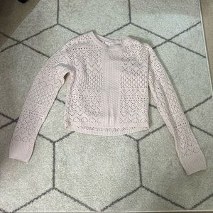 Light pink open back sweater S